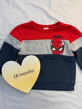 Marvel -  Spiderman pullover sweater. Size 18 months